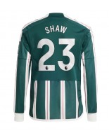 Manchester United Luke Shaw #23 Vieraspaita 2023-24 Pitkähihainen